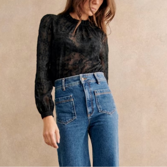 Sezane Valentine Blouse in black - Picture 5 of 5